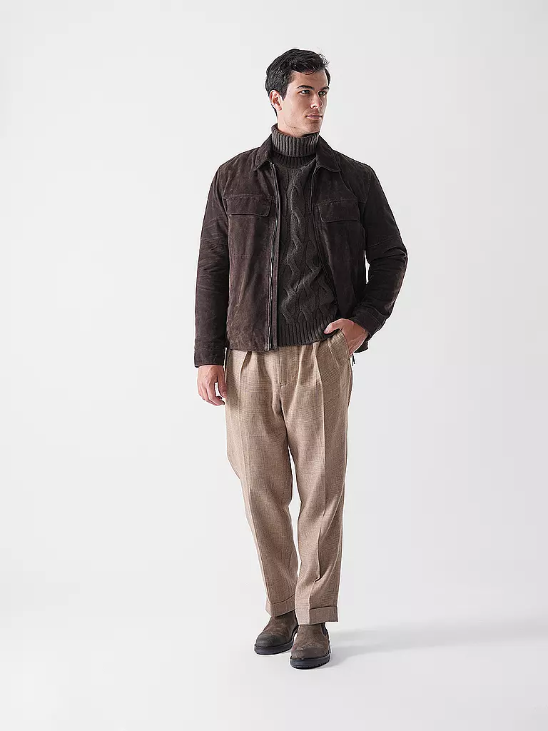 WINDSOR | Veste en cuir PESARO | braun