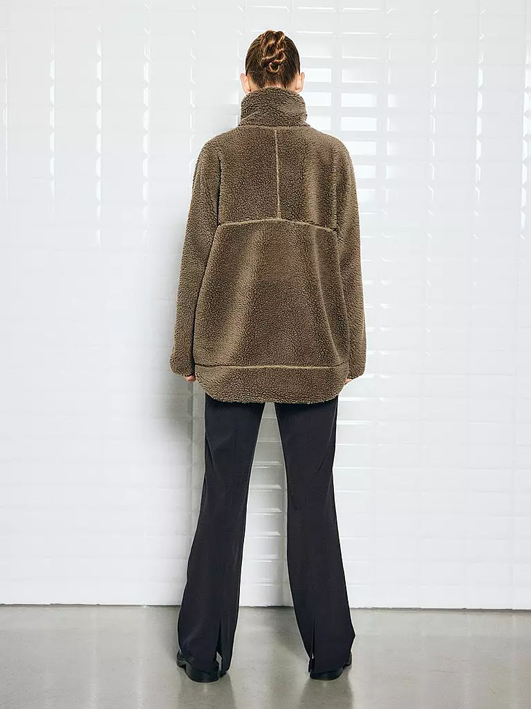 WITHBLACK | Veste aspect peau de mouton PILE | hellbraun
