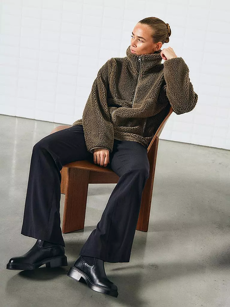 WITHBLACK | Veste aspect peau de mouton PILE | hellbraun