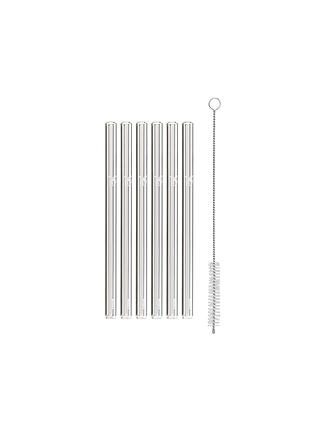 WMF | Set de pailles 6 pièces 15 cm avec brosse de nettoyage