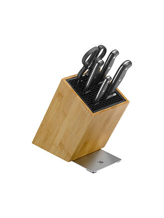 WMF | Set de couteaux Spitzenklasse Plus avec bloc à couteaux FlexTec 6 pièces Bambou