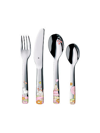 WMF | Couverts pour enfants 4 pièces PRINZESSIN ANNELI Cromargan/Multicolore
