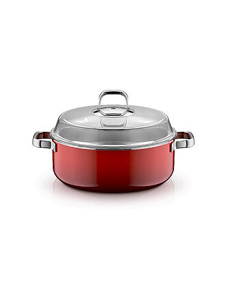 WMF | Faitout avec couvercle en verre FUSINTEC MINERAL PRO 6ml/28cm Passion Red