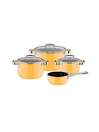 WMF | Set de casseroles 4 pièces FUSIONTEC MINERLA PRO Jaune Mangue