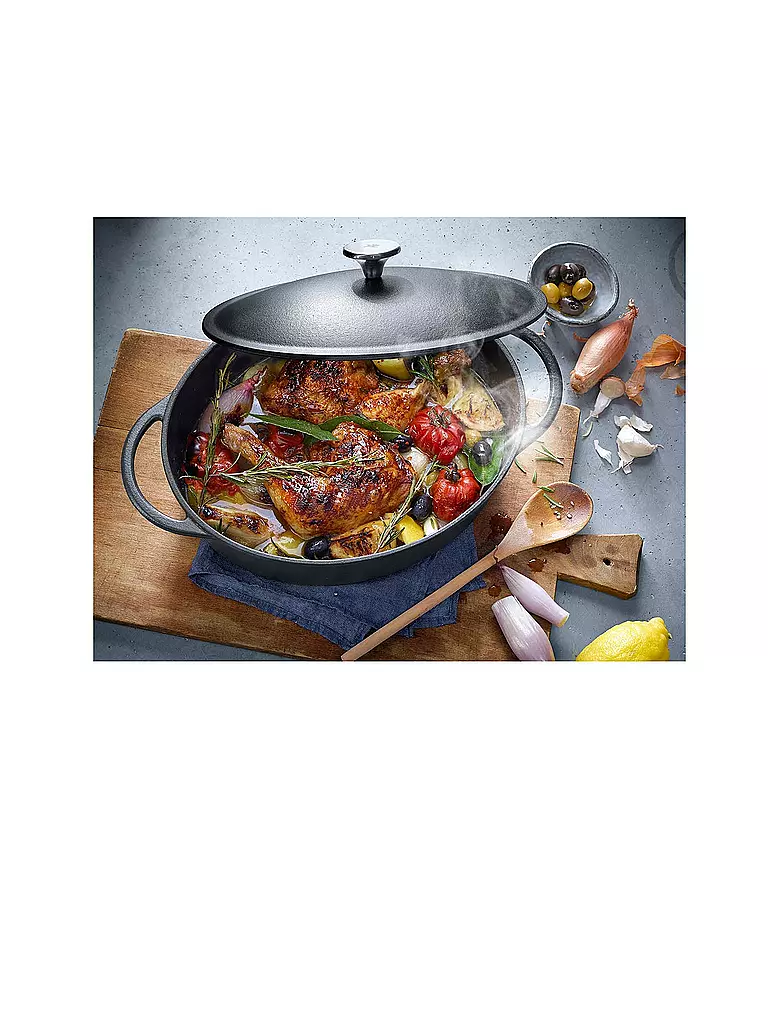 WMF | Cocotte en fonte avec couvercle 30x23,5cm | Noir