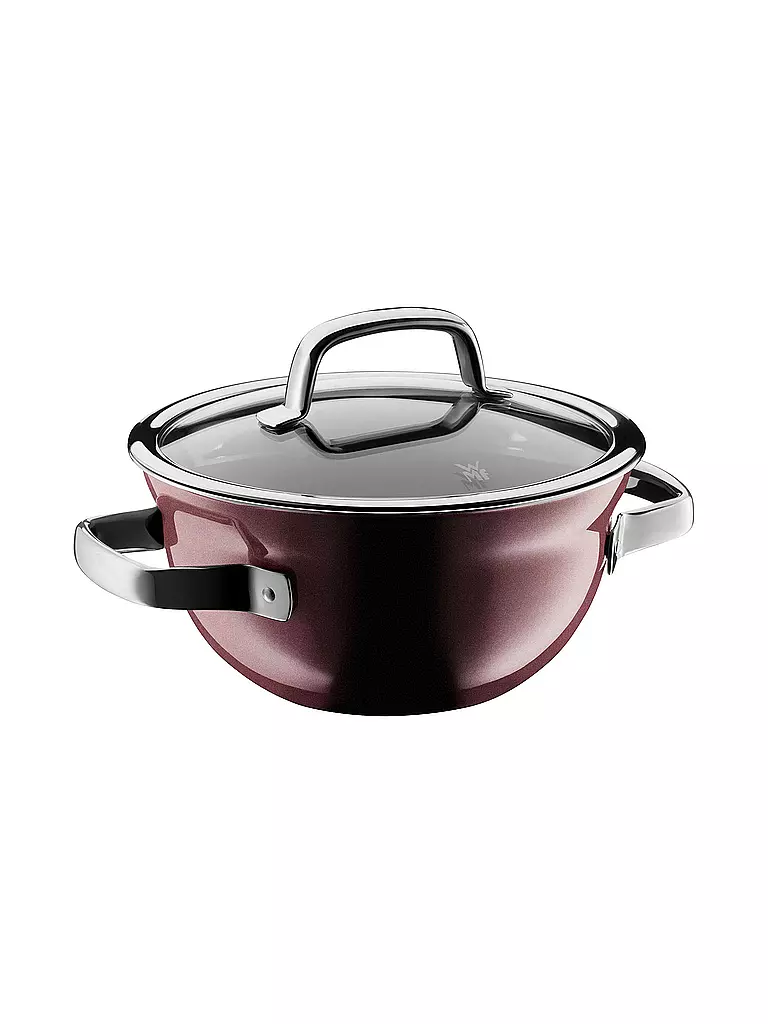 WMF | Cocotte minérale Fusiontec avec couvercle en verre 20cm/4L Quartz Rose | Baie