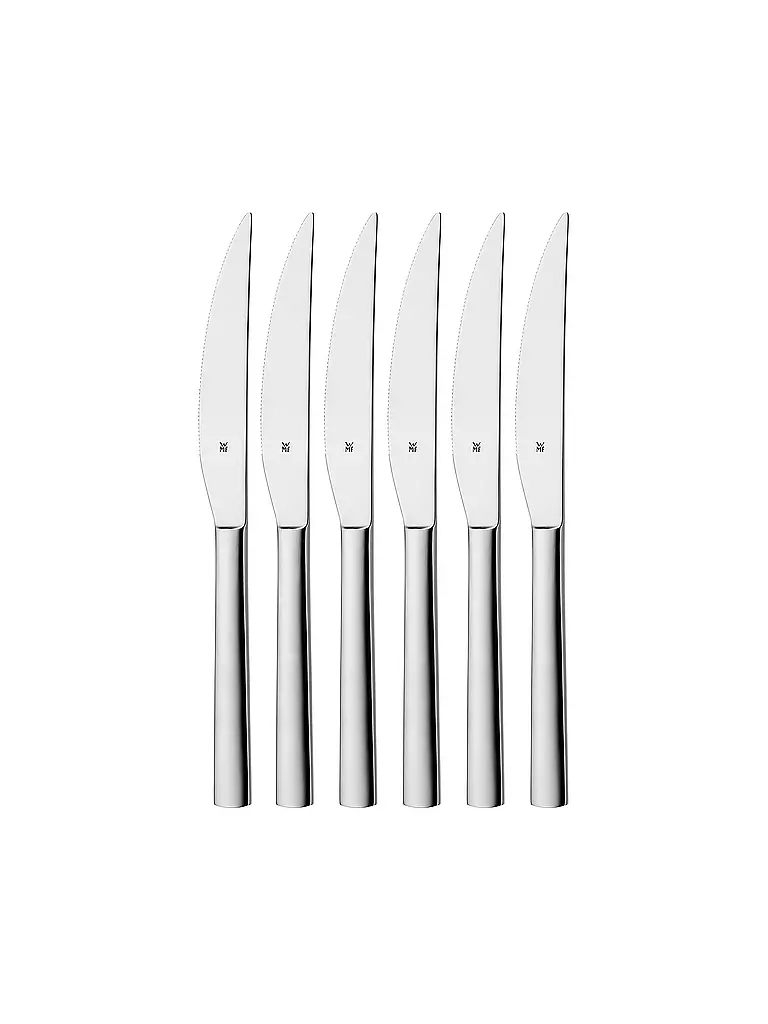 WMF | Couteaux à steak NUOVA, lot de 6, Cromargan | Argent