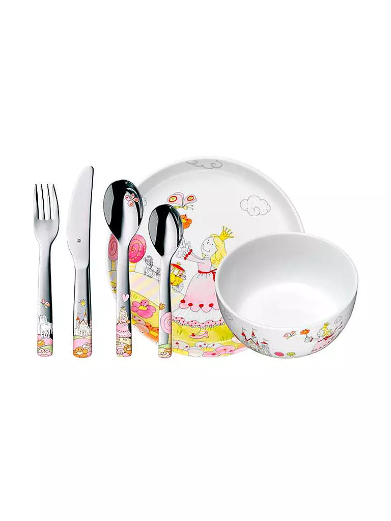 WMF | Couverts pour enfants 4 pièces PRINZESSIN ANNELI Cromargan/Multicolore | bunt