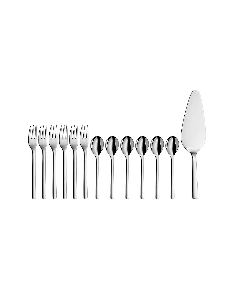 WMF | Ensemble de couverts à gâteau 13 pièces NUOVA Cromargan | Argent