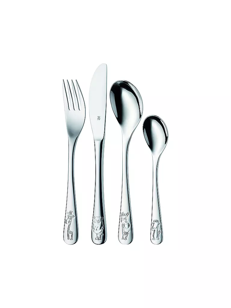 WMF | Ensemble de couverts pour enfants 4 pièces Safari Crogargan / Multicolore | silber