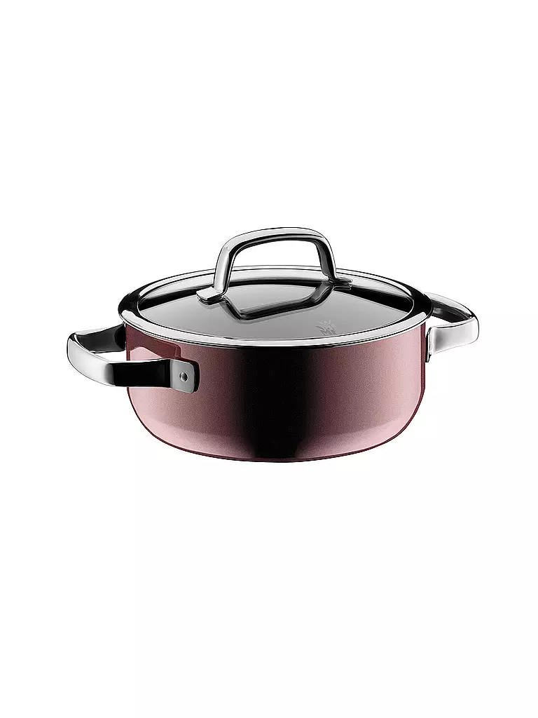 WMF | Faitout minéral Fusiontec avec couvercle en verre 20cm/2,4L Quartz Rose | Baie