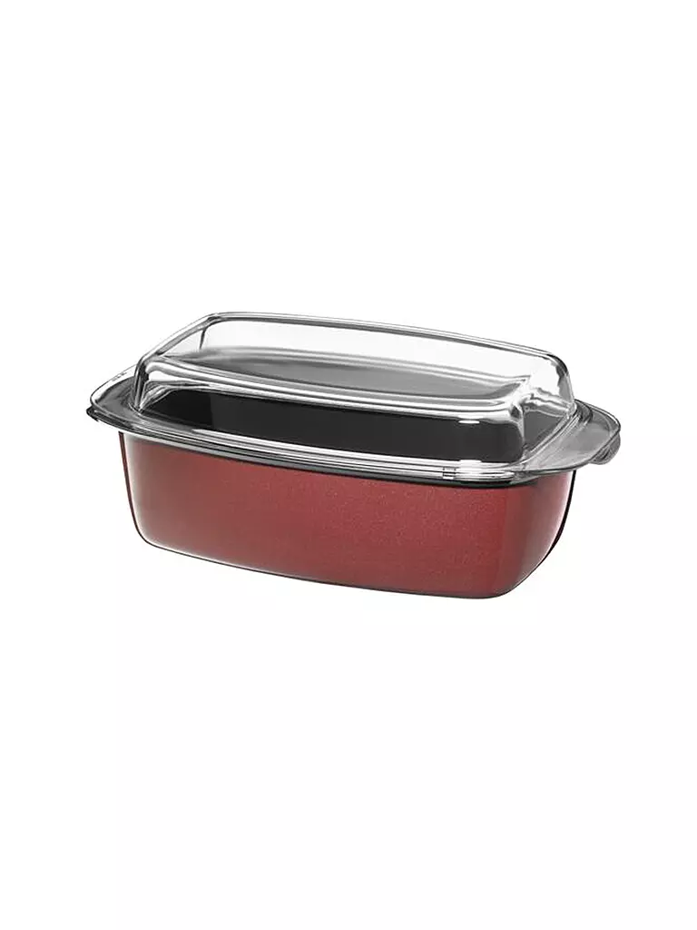 WMF | Fusiontec Mineral Bräter avec couvercle en verre, rectangulaire, 32 x 21 cm Quartz Rose | beere