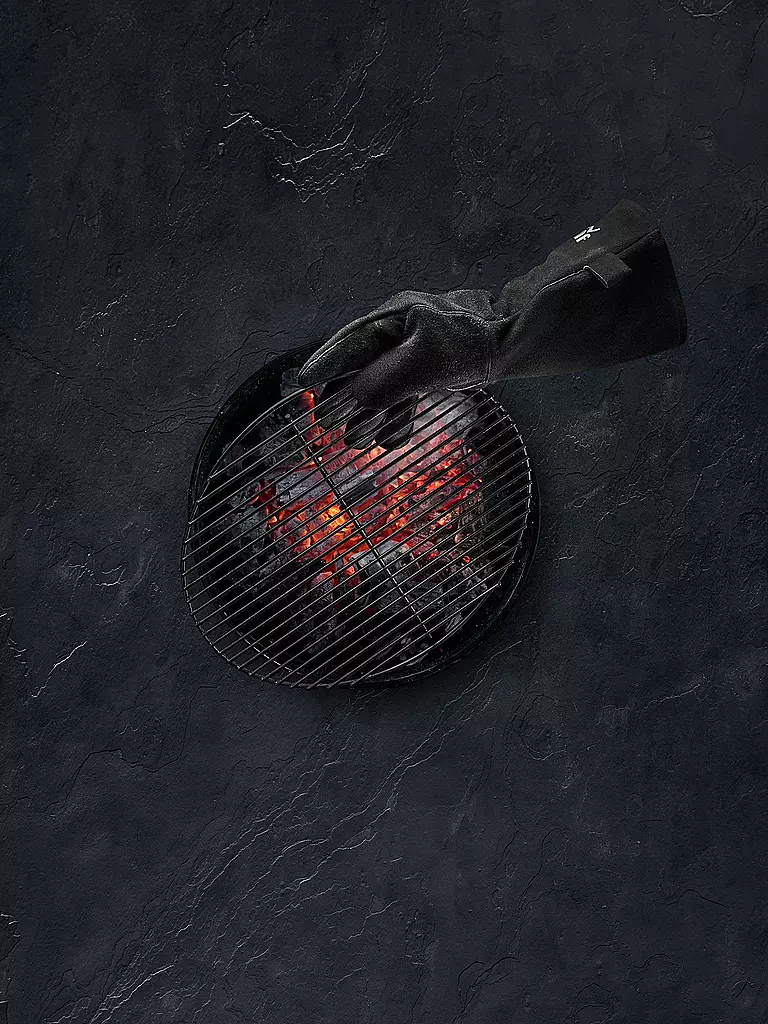 WMF | Gants de barbecue en cuir / Noir | Noir