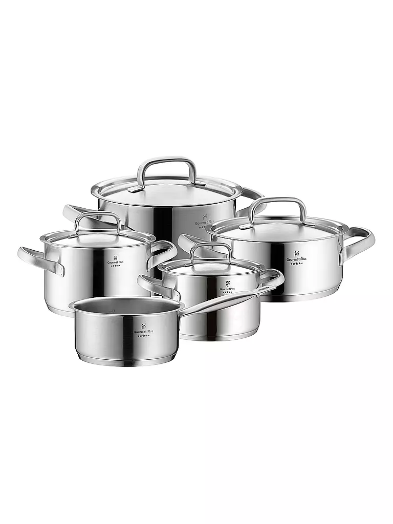 WMF | Gourmet Plus Set de casseroles 5 pièces Cromargan | Argent