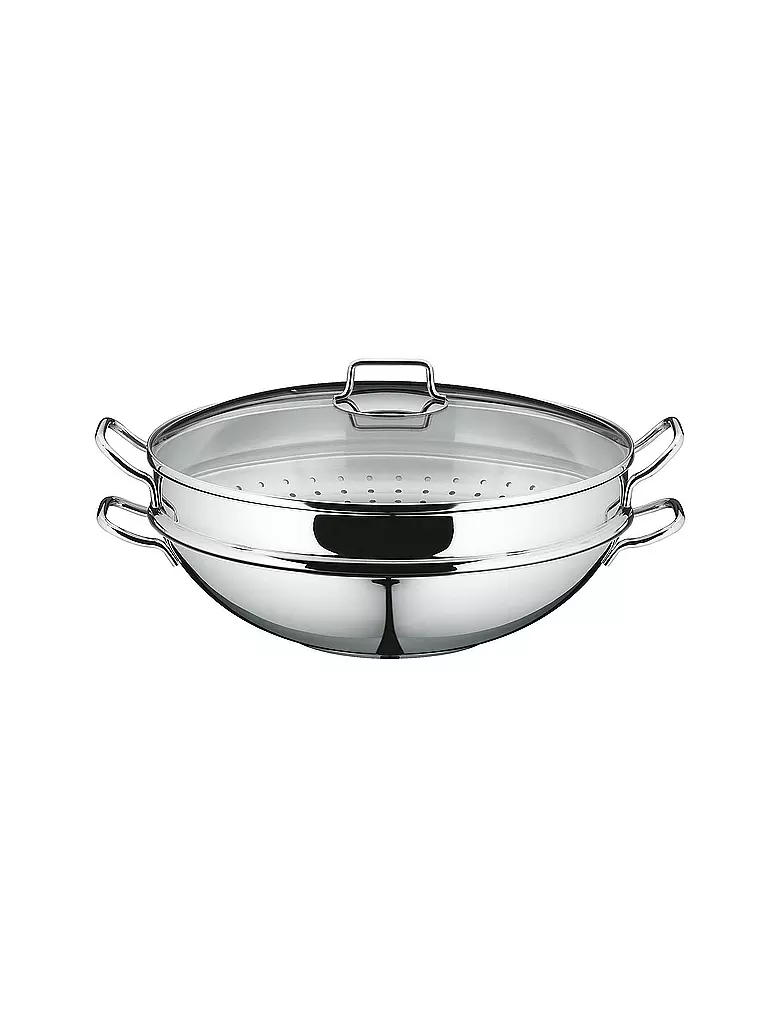 WMF | Macao Wok-Set 36cm 4 pièces Cromargan | Argent