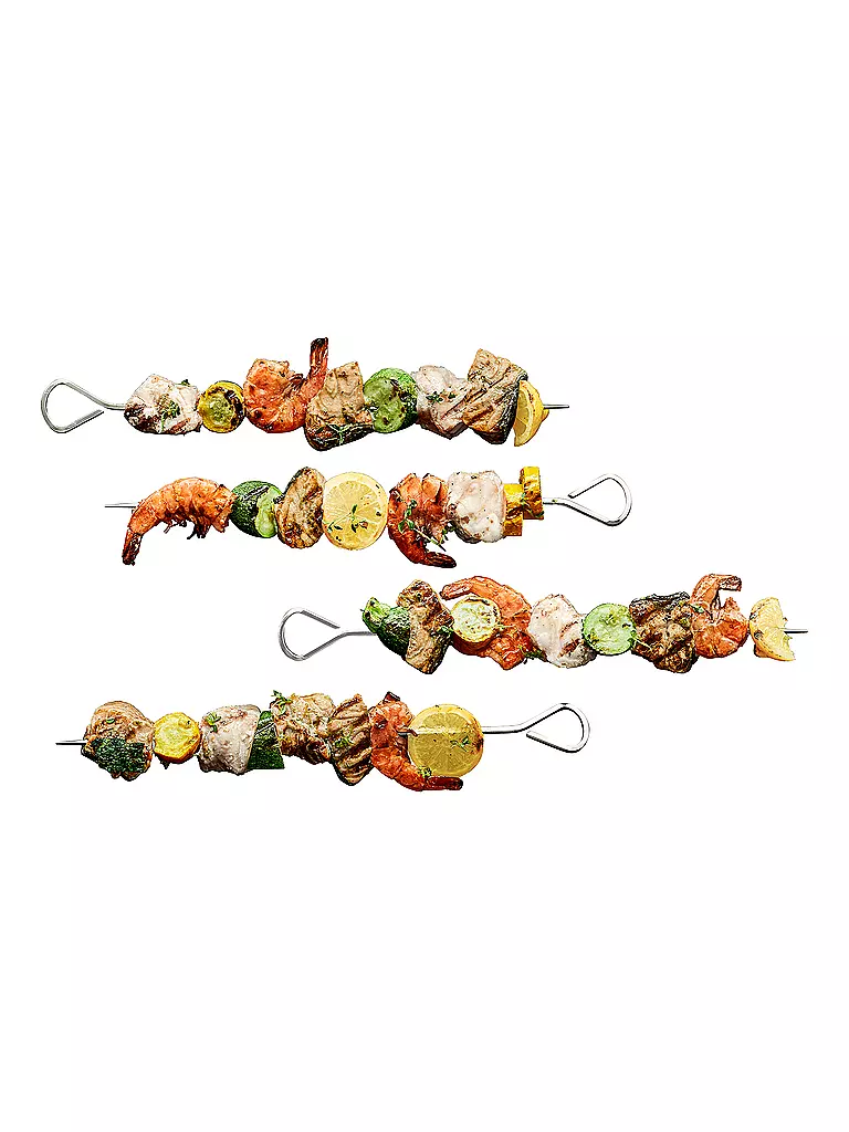 WMF | Petites brochettes de barbecue 37cm, lot de 4 | silber