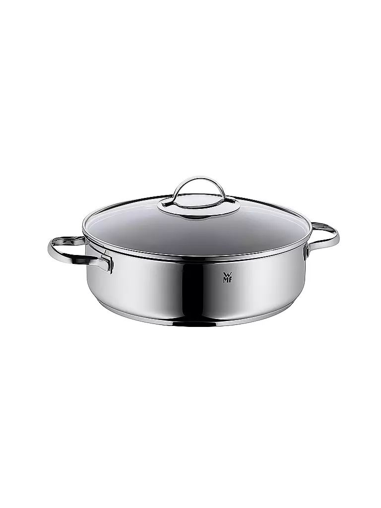 WMF | Sauteuse de service avec couvercle en verre 28 cm | silber