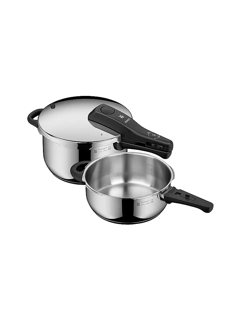 WMF | Set d'autocuiseurs PERFECT 4,5l + 3l Cromargan | silber