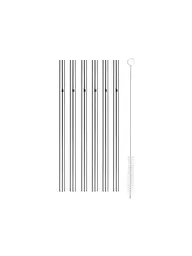 WMF | Set de 6 pailles avec brosse BARIC 18cm Cromargan | Argent
