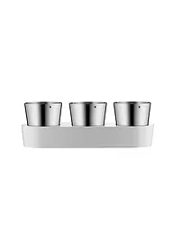WMF | Set de jardin d'herbes aromatiques d'intérieur Gourmet 3 pièces Cromargan / Blanc | Argent