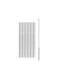WMF | Set de pailles 6 pièces 15 cm avec brosse de nettoyage | Transparent