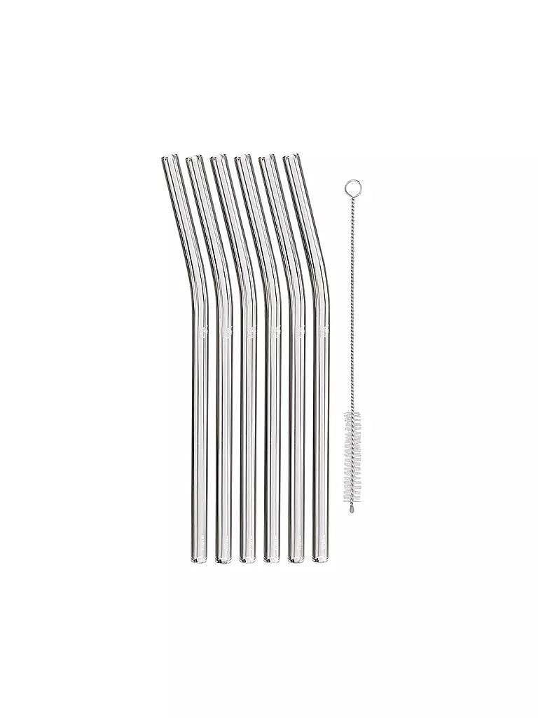 WMF | Set de pailles BARIC avec brosse en verre borosilicate | Transparent