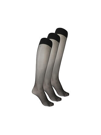 WOLFORD | Socquettes hautes lot de 3 noir