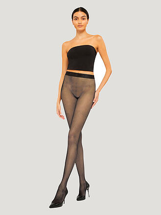 WOLFORD | Collant résille TWENTIES soft cocao