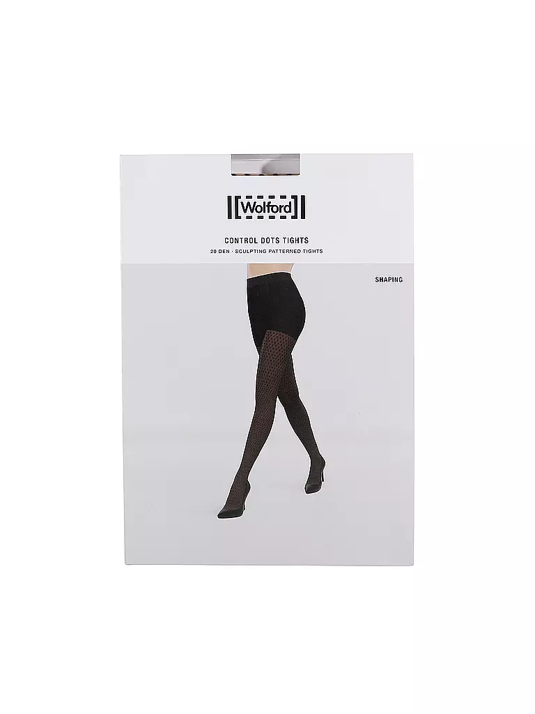 WOLFORD | Collant de contention CONTROL DOTS 20 fairly light / black | Beige