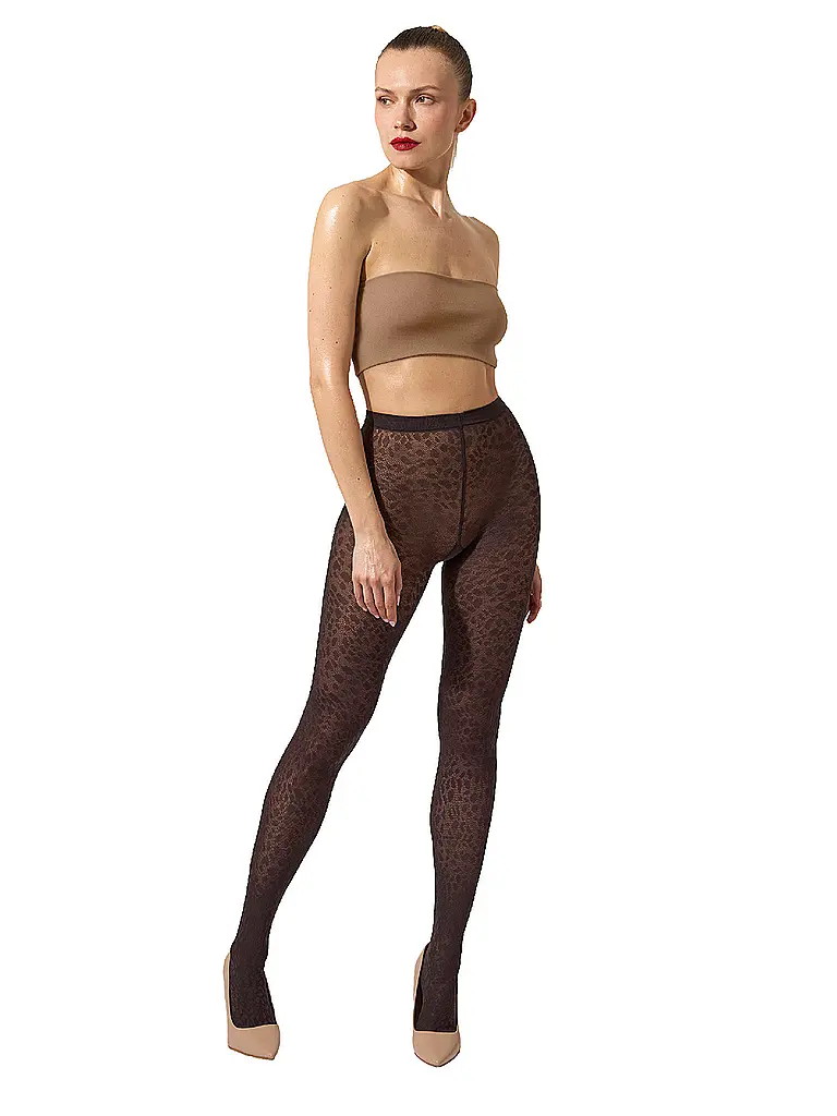 WOLFORD | Collant de mode PANTERA Dark Wood | Marron