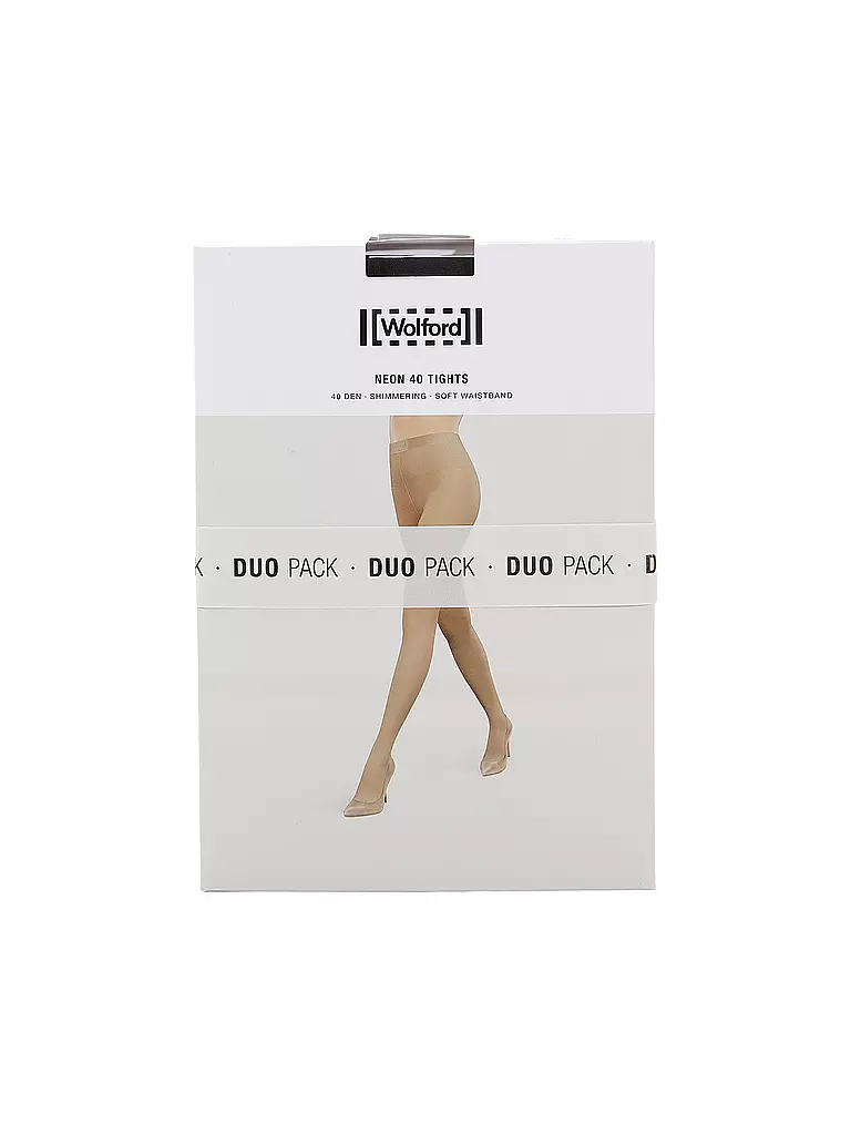 WOLFORD | Collant NEON 40 lot de 2 noir | 