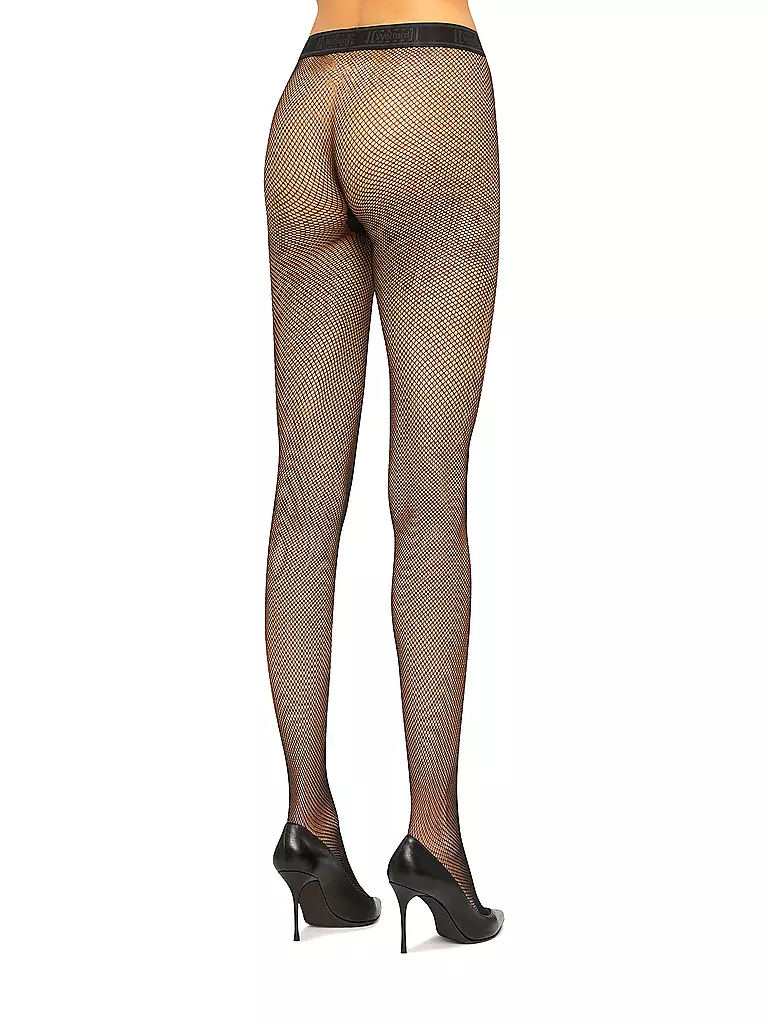 WOLFORD | Collant résille TWENTIES dos | Noir