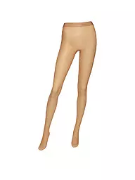 WOLFORD | Collant résille TWENTIES White | Marron clair