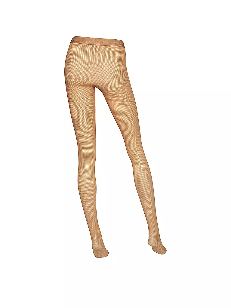 WOLFORD | Collant résille TWENTIES gobi | Marron clair