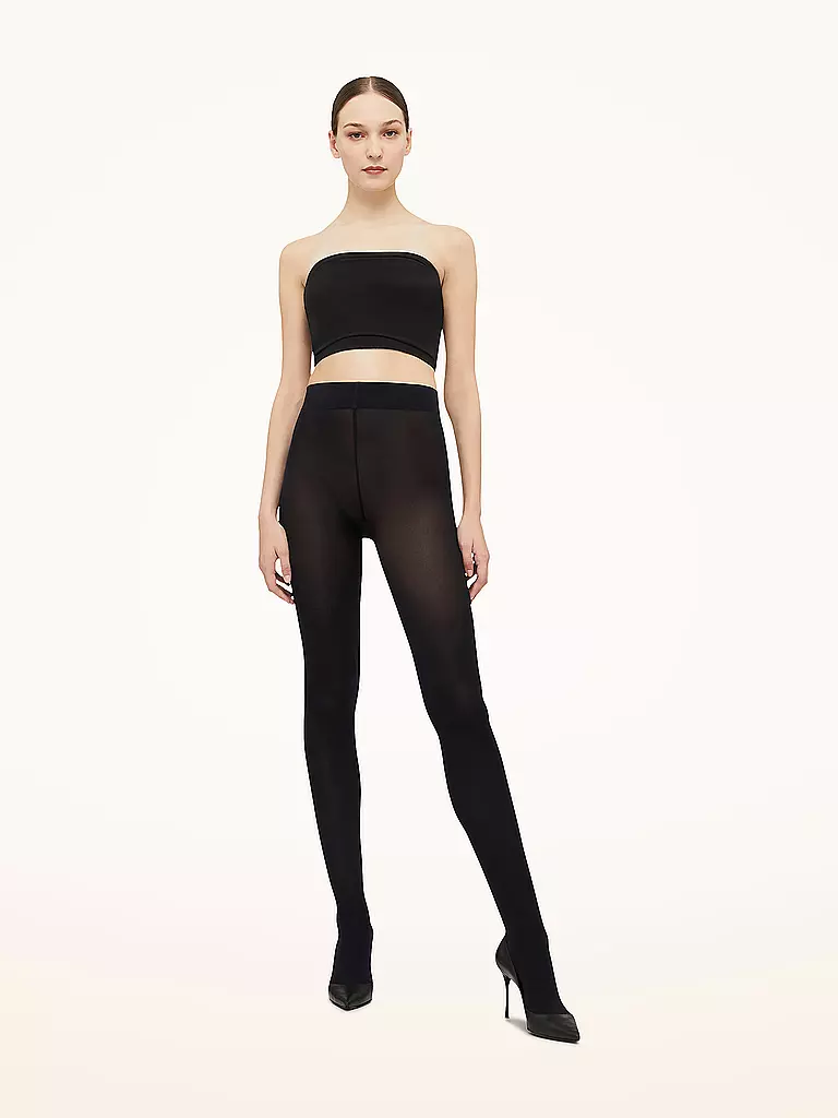 WOLFORD | Collant VELVET DE LUXE 66 admiral | Bleu