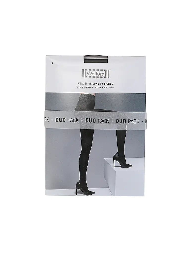 WOLFORD | Collants fins, lot de 2, Velvet de Luxe Black | Noir