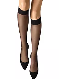 WOLFORD | Kniestrümpfe Satin Touch 20 den Gobi | Noir