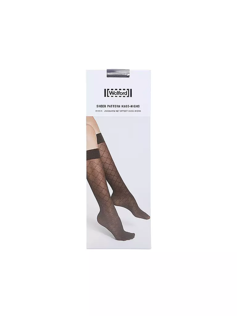 WOLFORD | Kniestrümpfe SHEER PATTERN 30 DEN black |