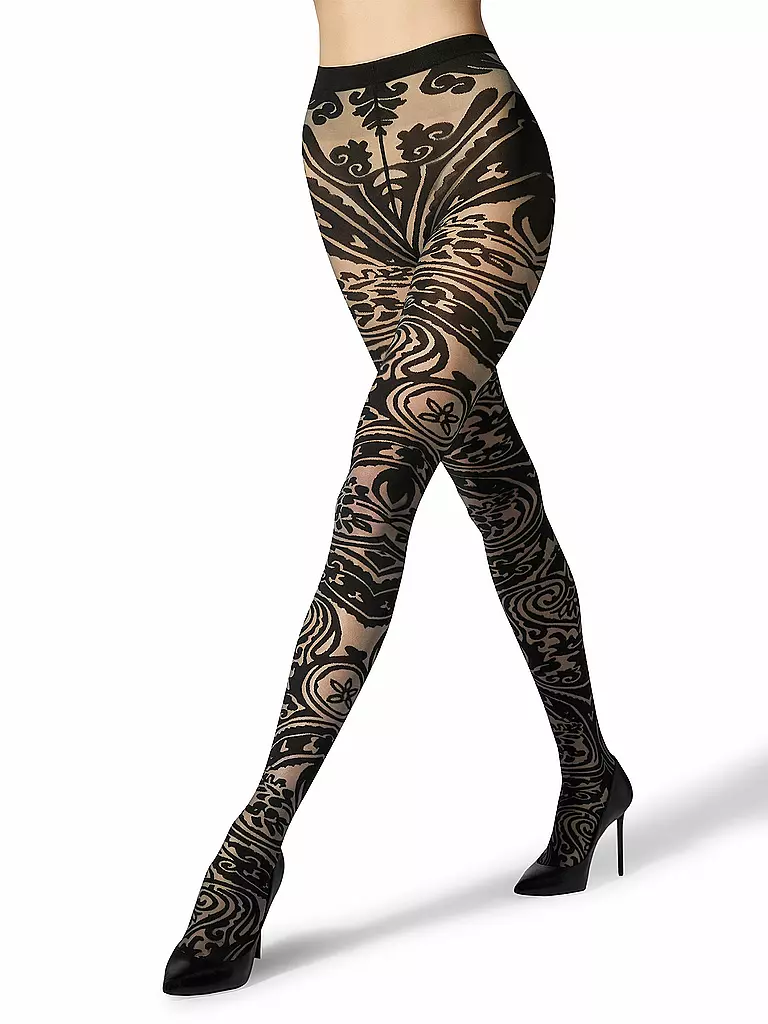 WOLFORD | Modestrumpfhose  WOLFORD x ETRO grey/black | Noir