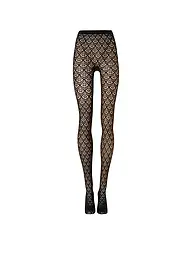 WOLFORD | Modestrumpfhose MERMAID NET Midnight Red  | Noir