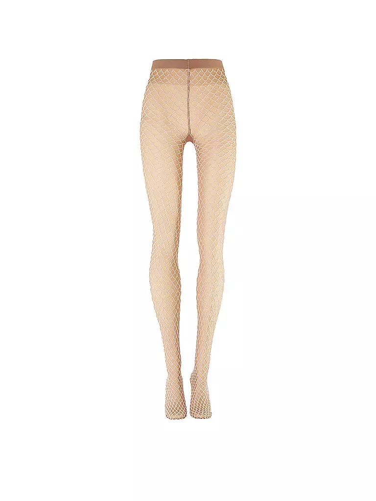WOLFORD | Modestrumpfhose VELVET NET ILLUSION Fairly Light/White | Beige