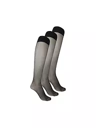 WOLFORD | Socquettes hautes lot de 3 noir | Noir
