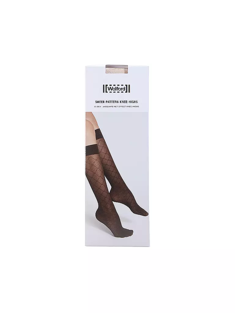 WOLFORD | Socquettes SHEER PATTERN 30 DEN fairly light | Marron clair