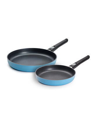 WOLL | Set de poêles plates 2 pièces 24/28cm ECOLUR Bleu ciel