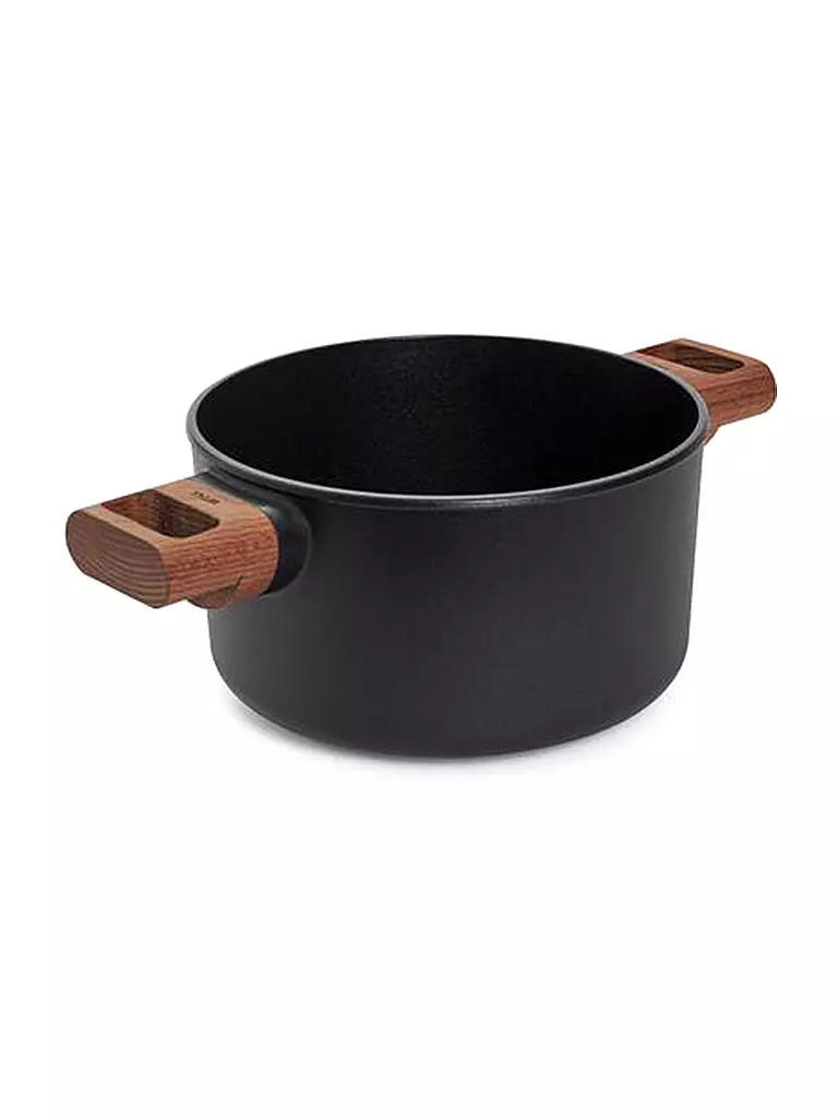 WOLL | Casserole avec manche en bois 20cm ECO-LOGIC Antiadhésif | Noir