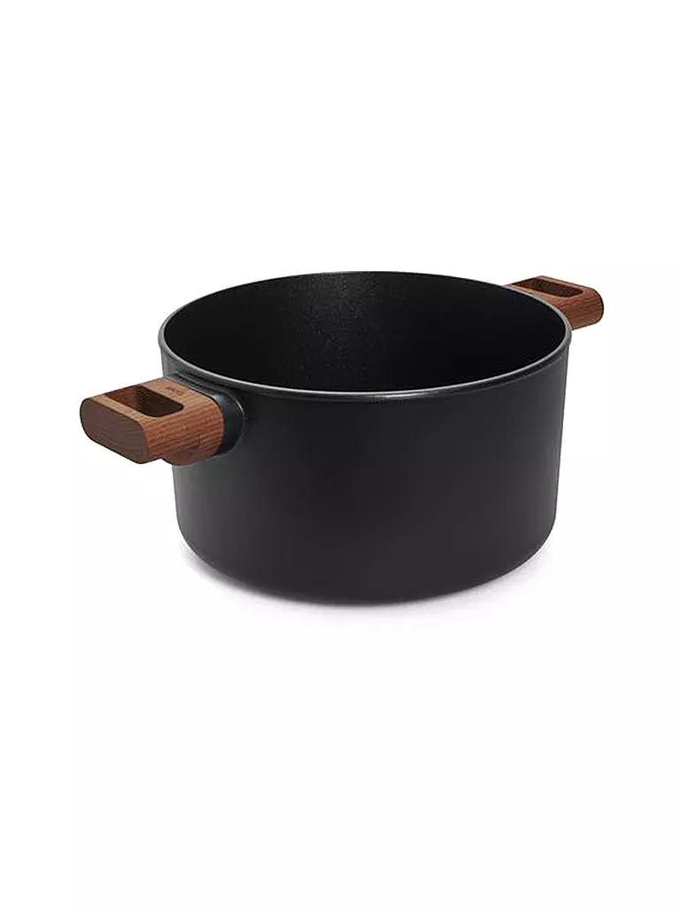 WOLL | Casserole avec manche en bois 24cm ECO-LOGIC Antiadhésif | Noir