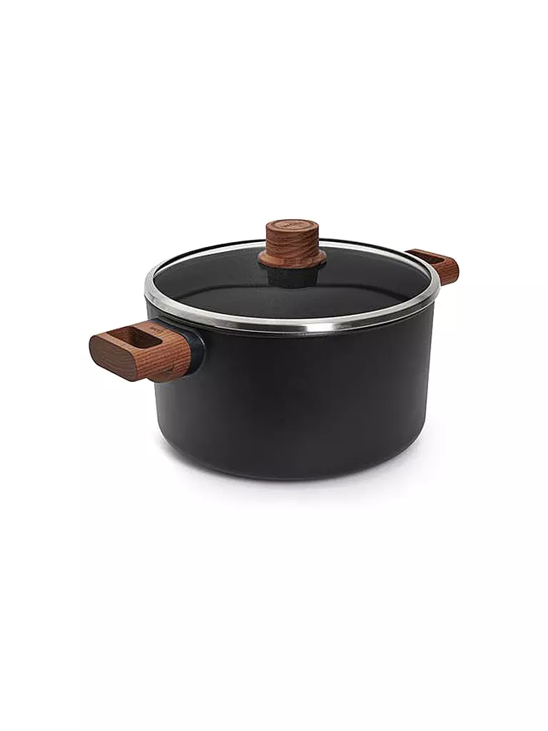 WOLL | Casserole avec manche en bois 24cm ECO-LOGIC Antiadhésif | Noir