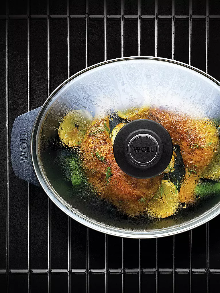 WOLL | Cocotte ovale avec couvercle 27x22cm DIAMOND LITE Antiadhésif | Noir