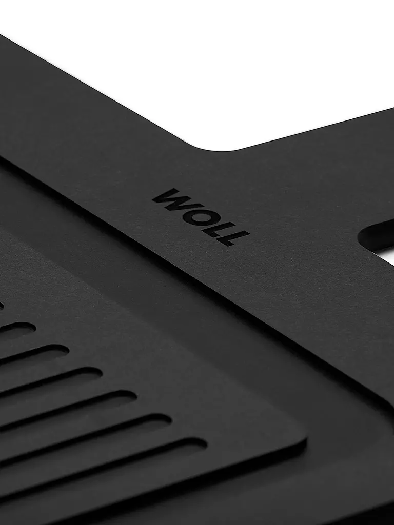 WOLL | Planche à découper CUT and SERVE 49x25cm Noir avec rainures | Noir
