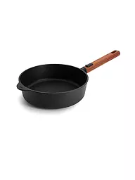 WOLL | Poêle à bord haut avec manche en bois 24cm ECO-LOGIC Antiadhésive | Noir